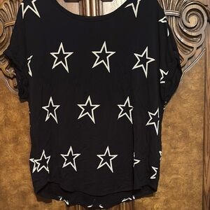 Buffalo David Bitton Black and White Boxy Blouse